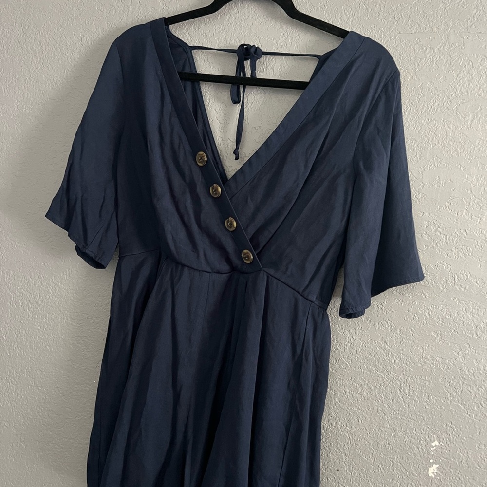 Francesca's V-Neck Short Sleeve Romper
